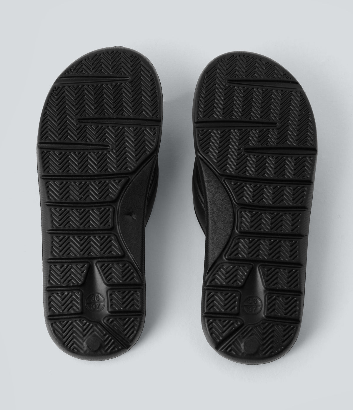 Plain Flip Flops — Black — view 2
