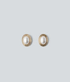 Faux Pearl Earrings — Gold — view 4