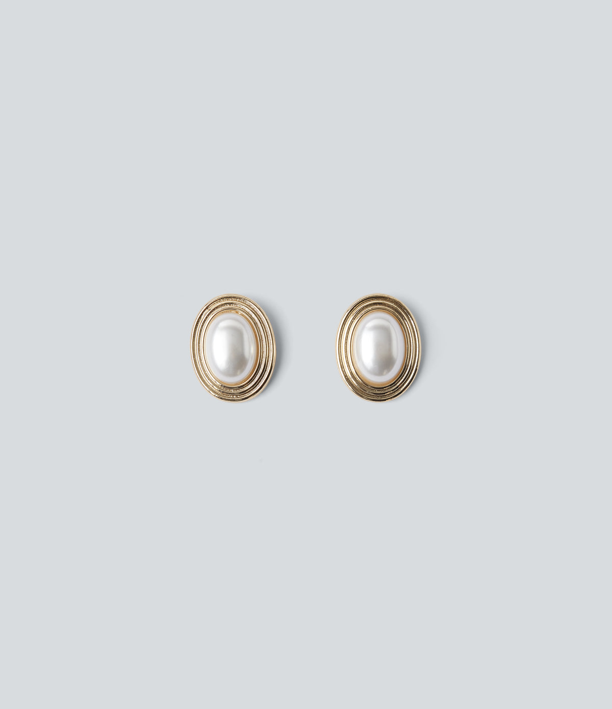Faux Pearl Earrings — Gold — view 4