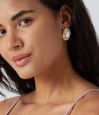 Faux Pearl Earrings — Gold — additional view