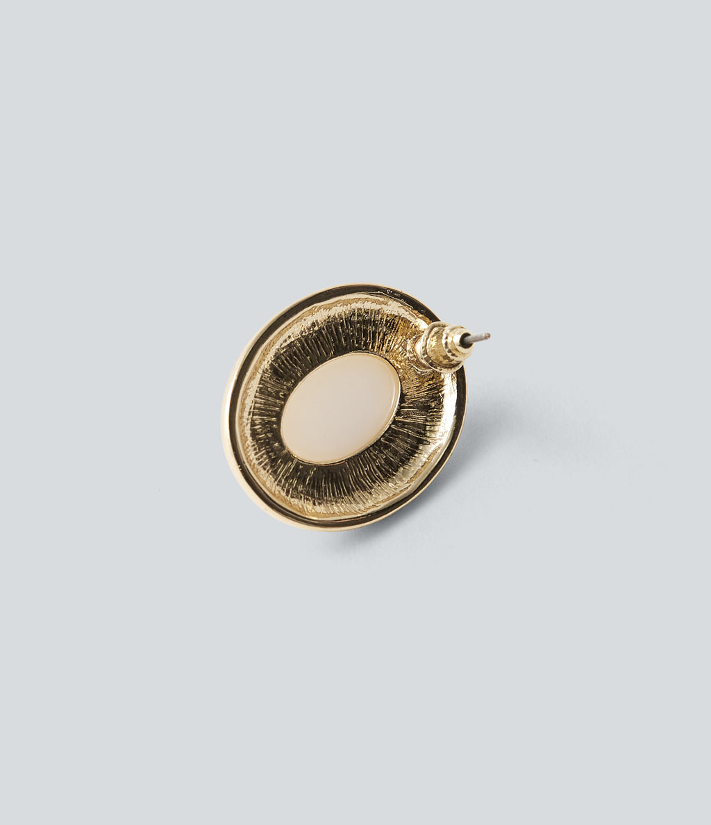 Faux Pearl Earrings — Gold — additional view