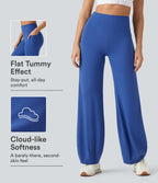 High Waisted Tummy Control Dance Balloon Trousers with Pockets — Beaucoup Blue — view 1