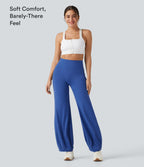 High Waisted Tummy Control Dance Balloon Trousers with Pockets — Beaucoup Blue — view 4