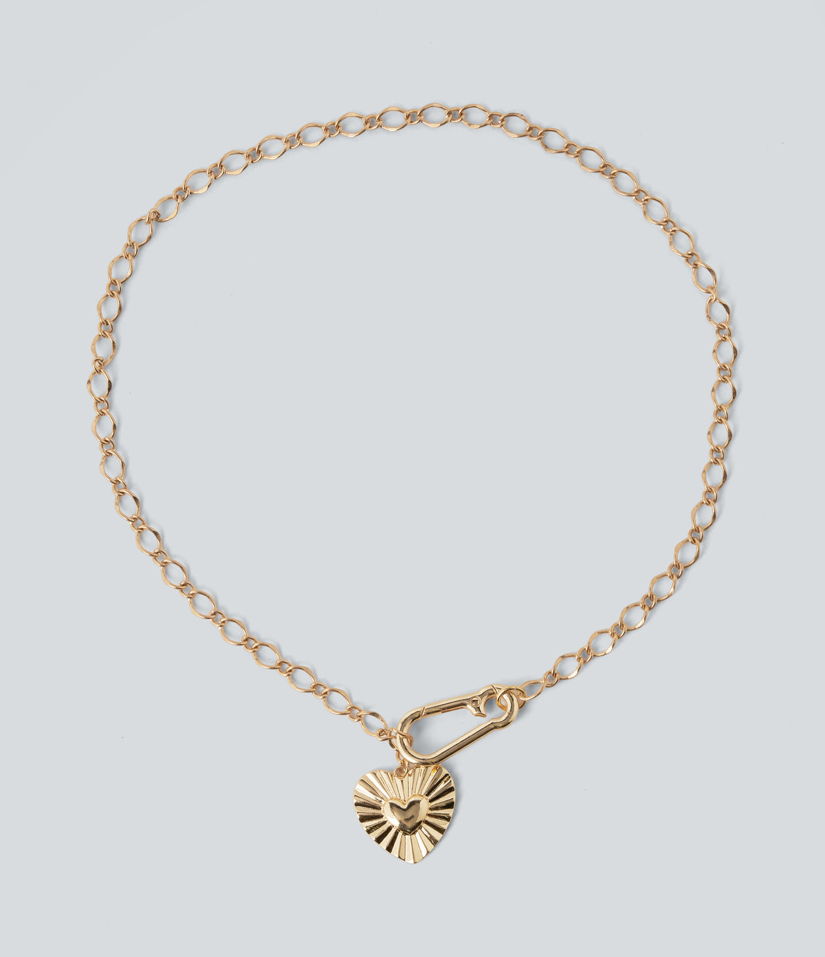 Heart Chain Necklace — Gold — view 1
