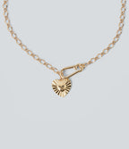 Heart Chain Necklace — Gold — view 2