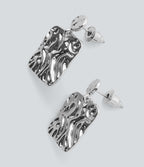 Square Earrings — Silver — view 4