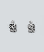 Square Earrings — Silver — additional view