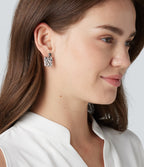 Square Earrings — Silver — additional view