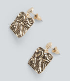 Square Earrings — Gold — view 1
