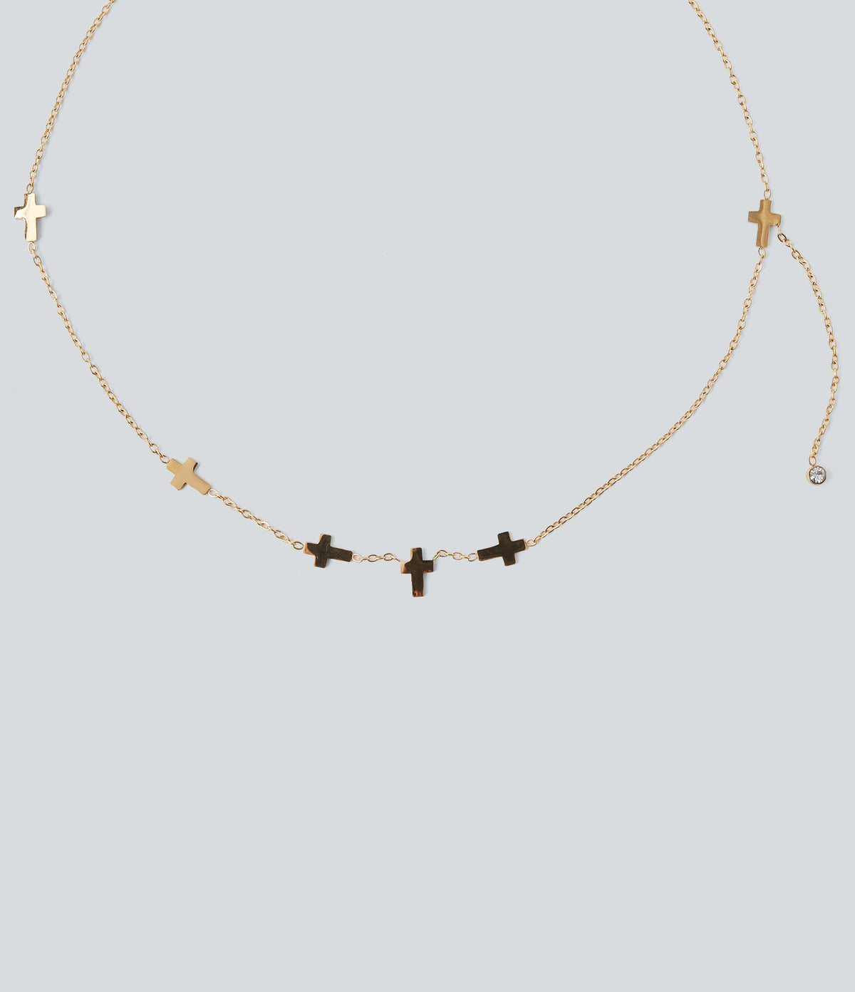 Cross Necklace — Gold — view 2