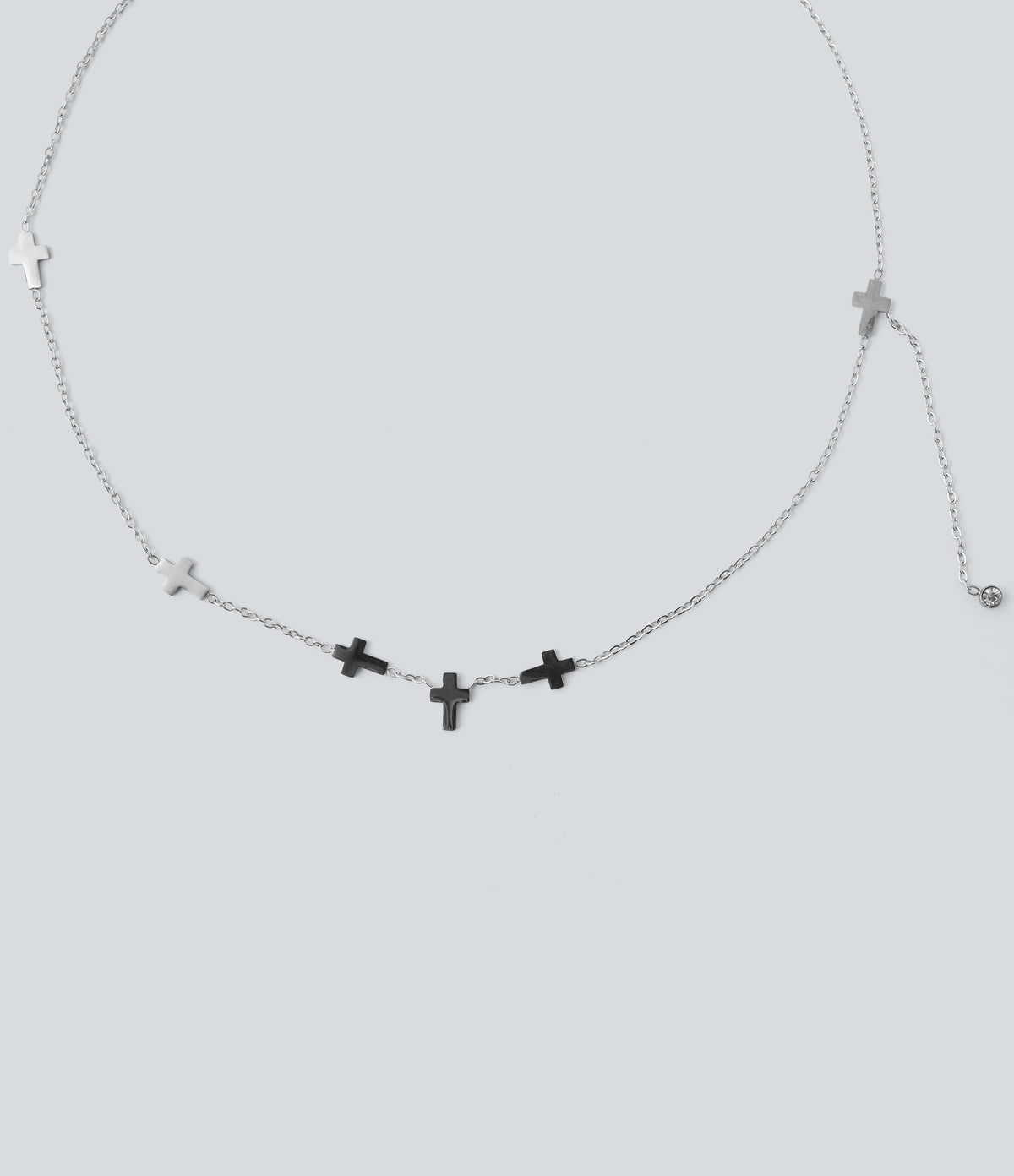 Cross Necklace — Silver — additional view