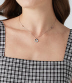 Ring Pendant Necklace — Silver — additional view