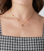 Ring Pendant Necklace — Gold — view 3