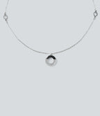 Ring Pendant Necklace — Silver — additional view