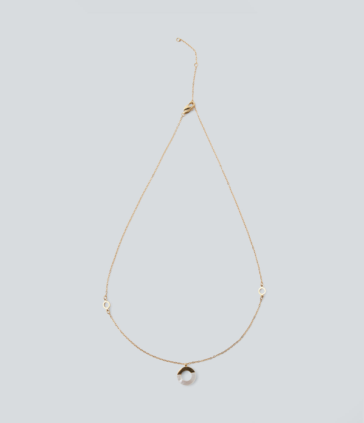 Ring Pendant Necklace — Gold — view 1