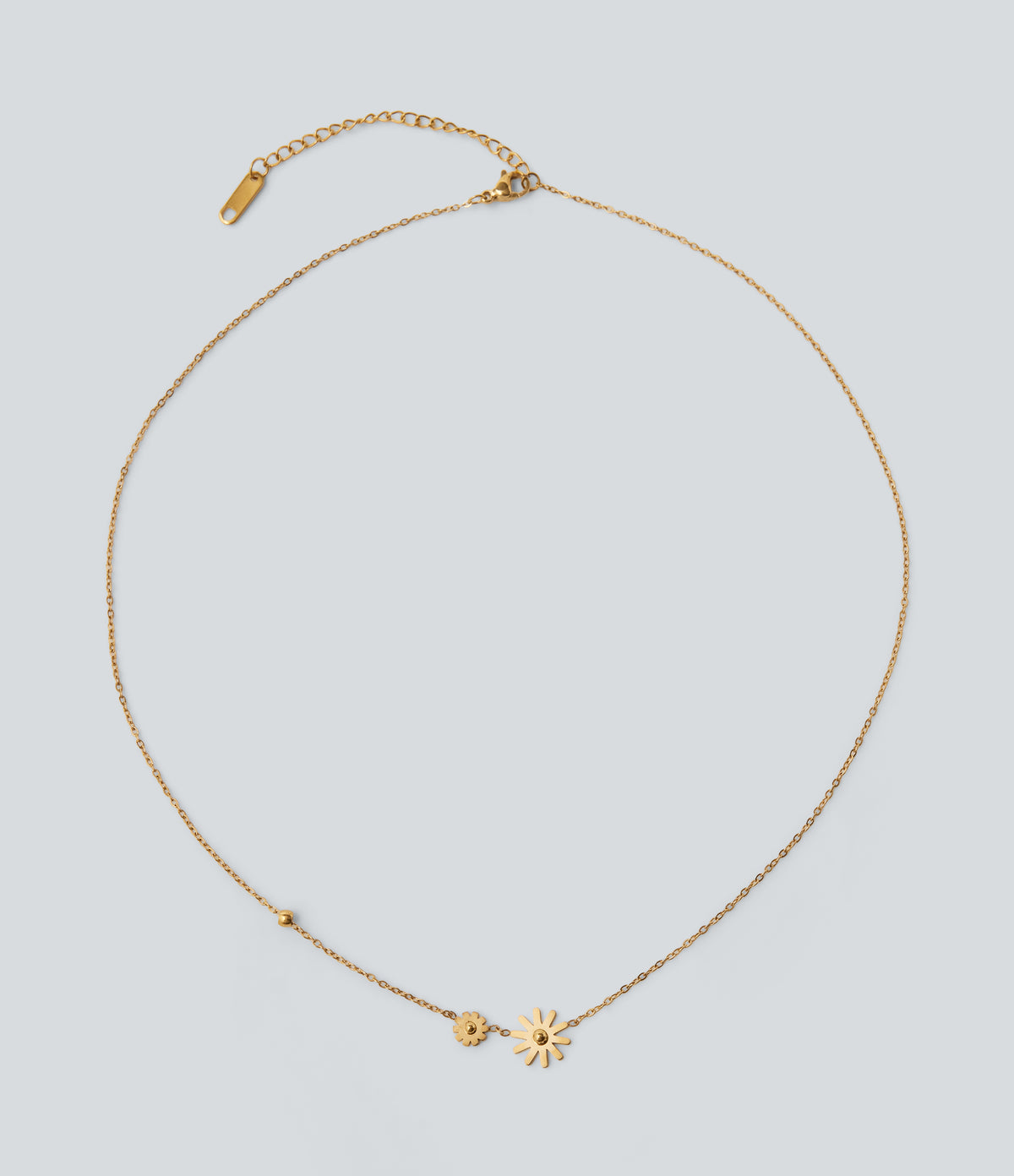 Floral Pendant Necklace — Gold — view 1