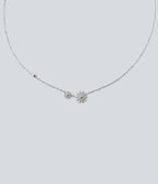 Floral Pendant Necklace — Silver — additional view