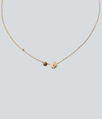 Floral Pendant Necklace — Gold — view 2