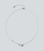 Floral Pendant Necklace — Silver — view 4