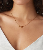 Floral Pendant Necklace — Gold — view 3