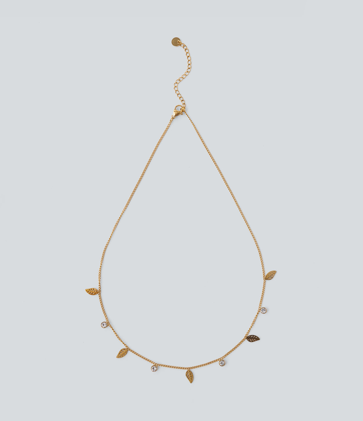 Leaves Pendant Necklace — Gold — view 1