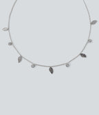 Leaves Pendant Necklace — Silver — additional view