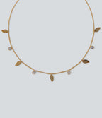 Leaves Pendant Necklace — Gold — view 2