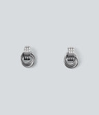 Tiered Hoop Earrings — Silver — additional view