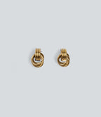 Tiered Hoop Earrings — Gold — view 2