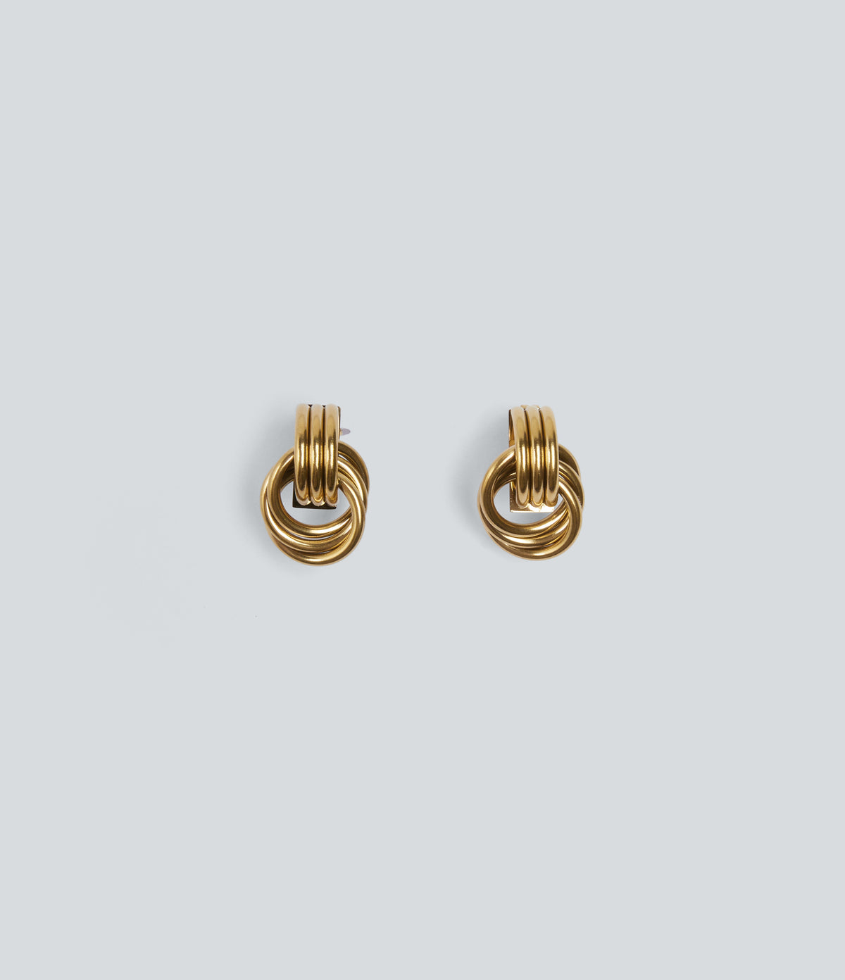 Tiered Hoop Earrings — Gold — view 2
