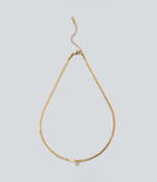 Rhinestone Pendant Necklace — Gold — view 1