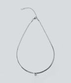 Rhinestone Pendant Necklace — Silver — view 4