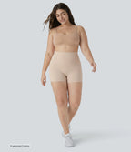 Plus Size High Stretch High Waisted Lounge Smooth Boy Shorts — Whisper Pink — view 5