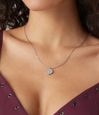 Sun Pendant Necklace — Silver — additional view