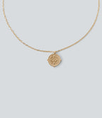 Sun Pendant Necklace — Gold — view 2