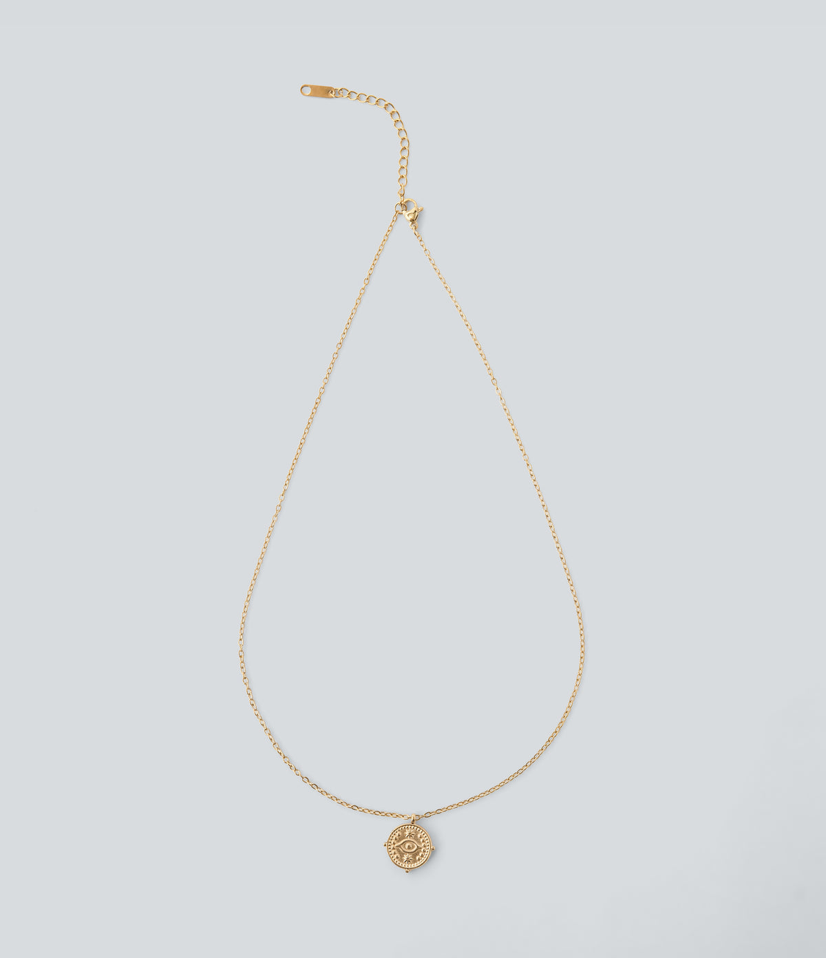 Sun Pendant Necklace — Gold — view 1