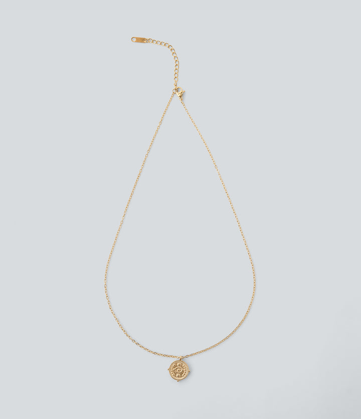 Sun Pendant Necklace — Gold — view 1