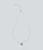 Sun Pendant Necklace — Silver — view 4