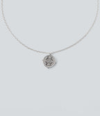Sun Pendant Necklace — Silver — additional view