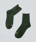 Lettuce Trim Mid-Calf Length Socks — Dark Green — view 4