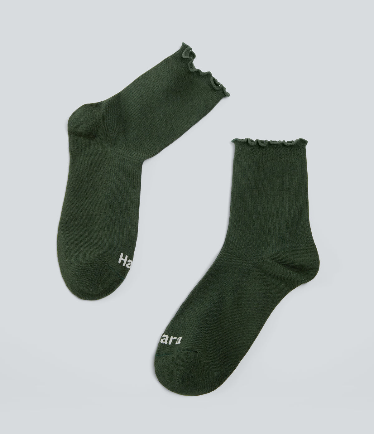 Lettuce Trim Mid-Calf Length Socks — Dark Green — view 4