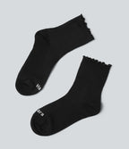 Lettuce Trim Mid-Calf Length Socks — Black — view 3