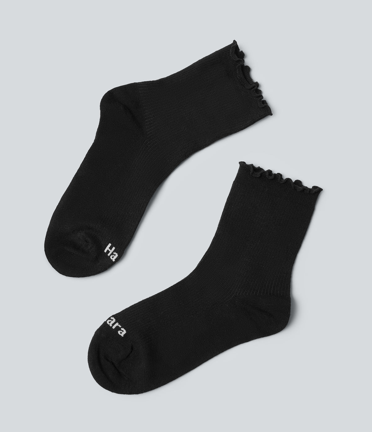Lettuce Trim Mid-Calf Length Socks — Black — view 3