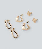 Alloy Earrings Set — Gold — view 1