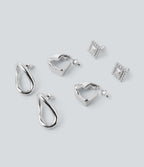 Alloy Earrings Set — Silver — view 4