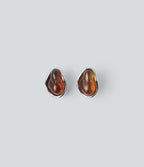 Alloy Stone Earrings — Silver — view 4