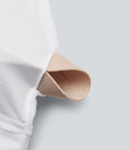 OneForm Seamless Flow Jacquard Built-in Bra Cropped Yoga Tank Top — White — view 8