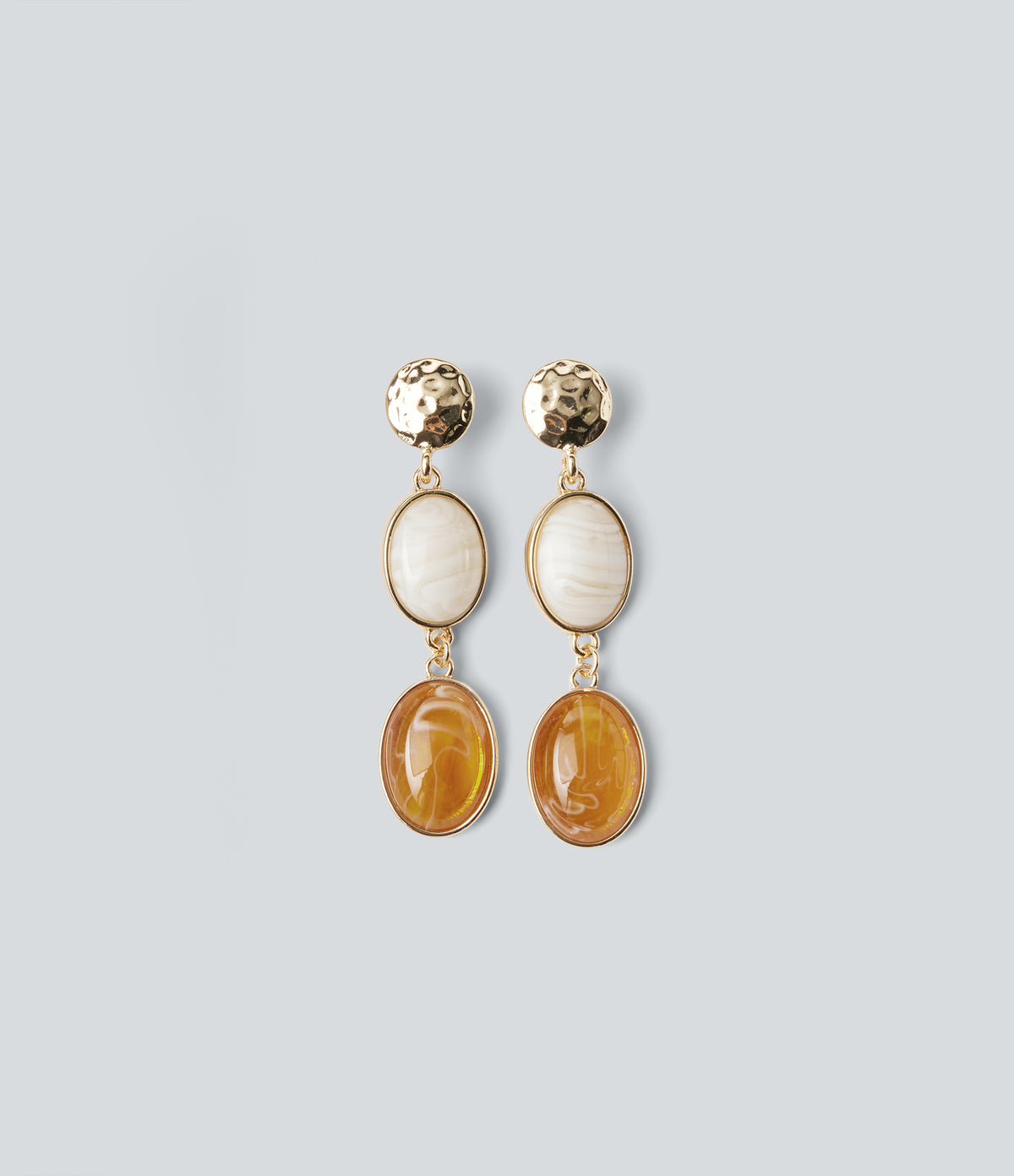 Alloy Resort Style Stone Earrings — Gold — view 4