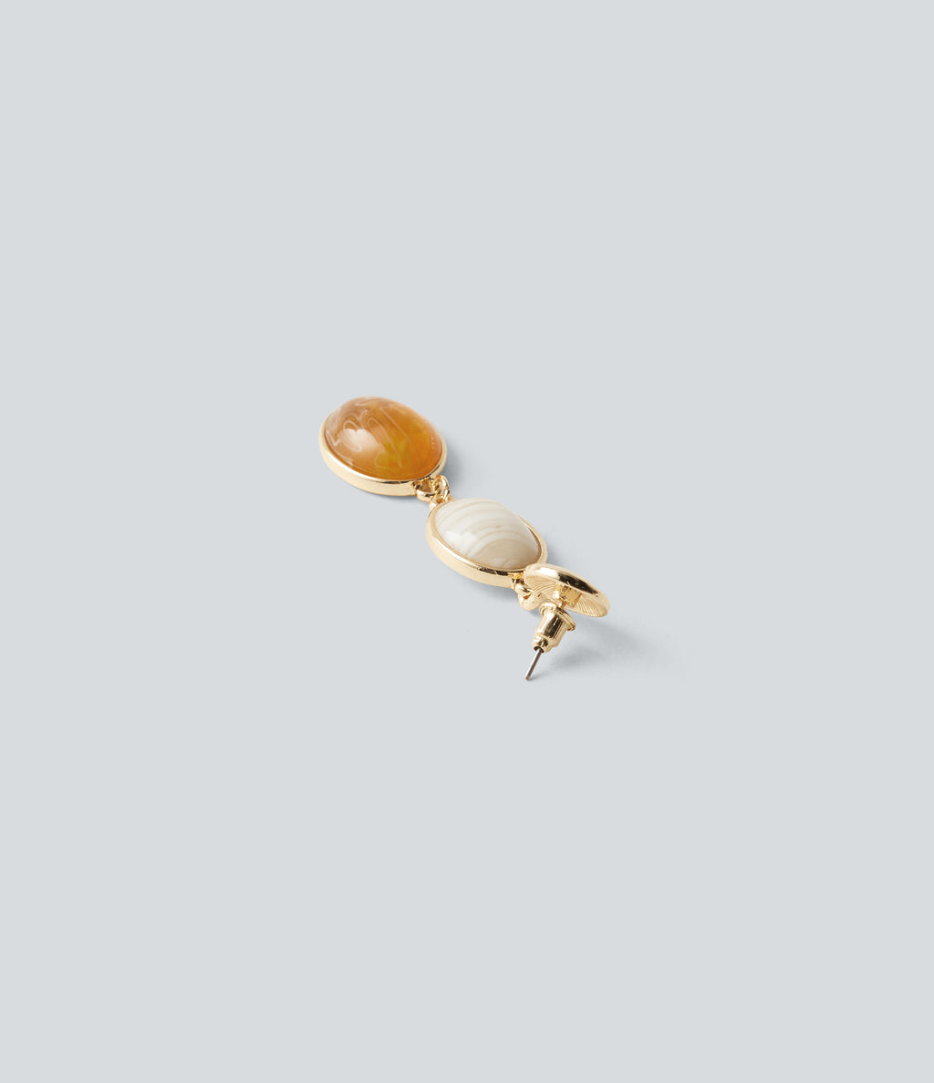 Alloy Resort Style Stone Earrings — Gold — additional view