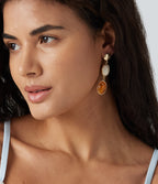Alloy Resort Style Stone Earrings — Gold — additional view